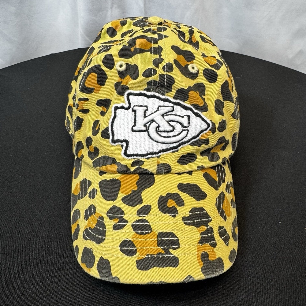 Women's Cheetah Print KC Chiefs Adjustable 47 Brand Hat